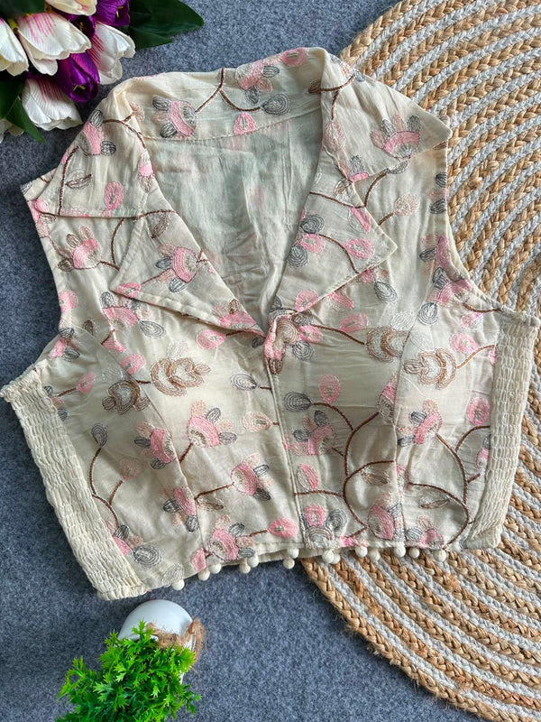 Khadi Collar StretchableBlouse