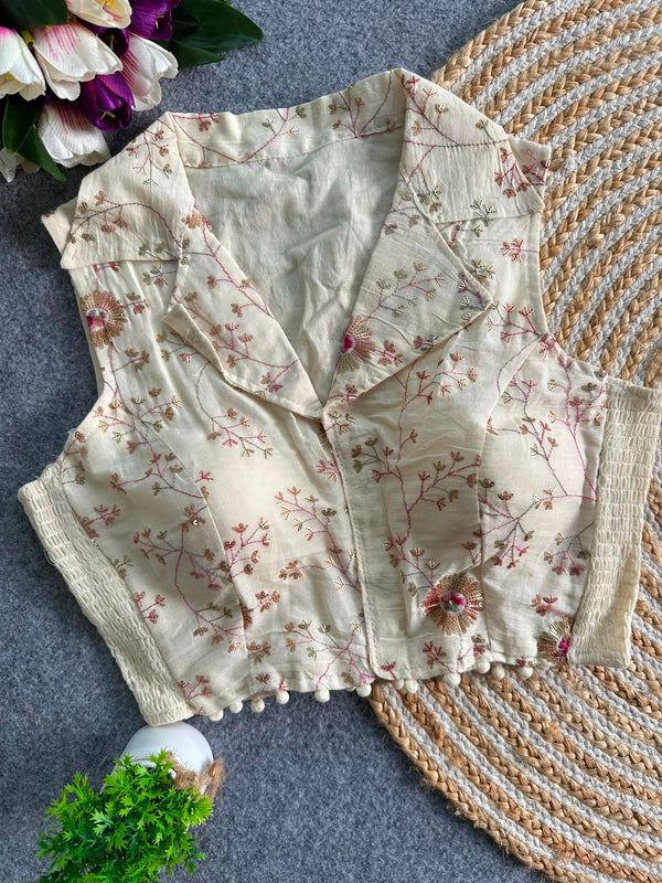 Khadi Collar StretchableBlouse