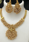 Pearl Krishna Traditional Gold plated Necklace with Earrings