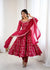 Hot Pink Partywear Anarkali Salwar Suit