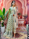 White Cotton Printed Kurti Salwar Suit Set