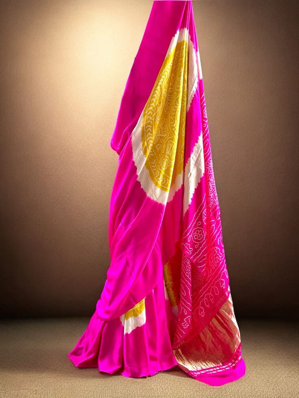 Rasmandal Pure Gajji Silk Bandhni Sarees