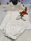 White Sequin Chikankari Salwar Suit Afghani pant