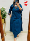Jaipuri Cotton V Neckline Salwar suit set