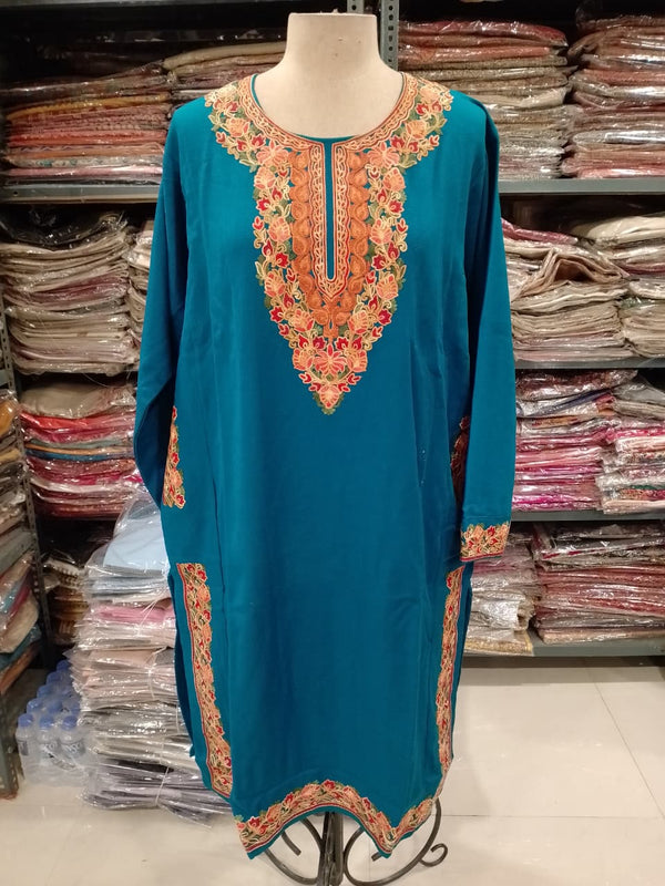 Kashmiri Aari Work Woolen Pehran Kurti