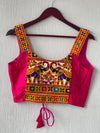 Starp Sleeveless Cotton Blend Kutchi Gamthi Work Blouse