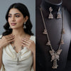 Butterfly Ghunghru Long Necklace with Jhumka Earrings