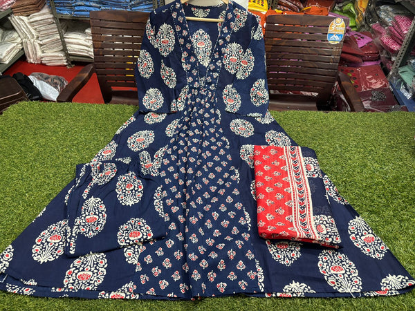 Jaipuri printed salwar set with pockets