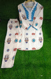 White Boho printed Coord set