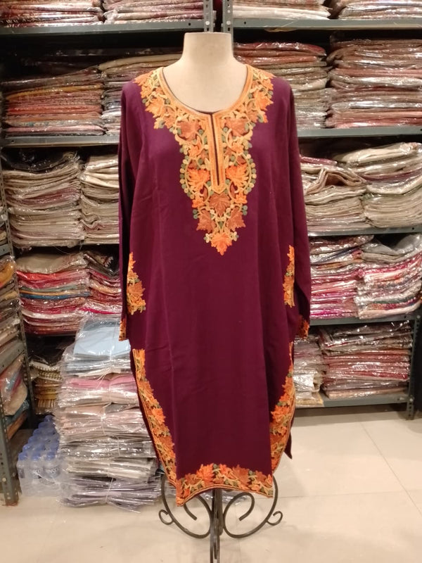Kashmiri Aari Work Woolen Pehran Kurti