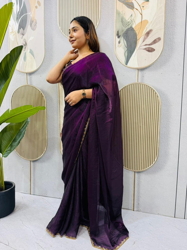 Prestitched Ready to wear Gown saree