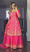 Rani Hot Pink DesignerSharara Salwar Suit