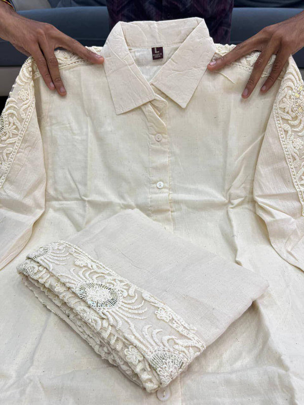 Classic Off White Indowestern Co-ord Sets