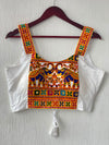 Starp Sleeveless Cotton Blend Kutchi Gamthi Work Blouse