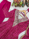 Pink Bandhej print Anarkali Gown Salwar suit with Dupatta (Copy)