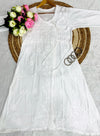 Pure Ghaspatti Chikankari Angarkha A line Kurti Top/Tunics