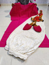 Hot Pink Sequin Chikankari Salwar Suit Afghani pant