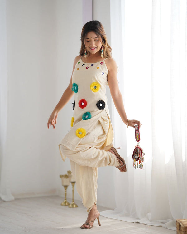 Stylish Cotton Blend Embroidered Coord set