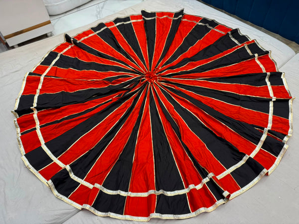 Dual Color Flairy Gota border Chaniya Lehenga Skirt