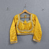 Long Sleeve Pure Gajji Silk Designer Work Blouse