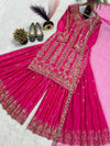 Rani Hot Pink DesignerSharara Salwar Suit