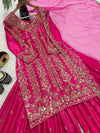 Rani Hot Pink DesignerSharara Salwar Suit