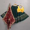 Navratri Sleeveless blouse Flairy Chaniya choli with Vintage work Dupatta