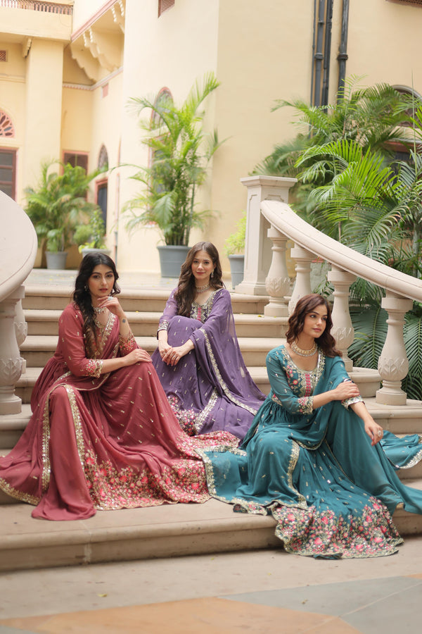 Gulmohar Party Wear Sharara Suit