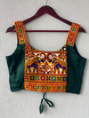 Starp Sleeveless Cotton Blend Kutchi Gamthi Work Blouse