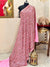 Soft Pashmina Nalki Kashmiri work Pink Shawl