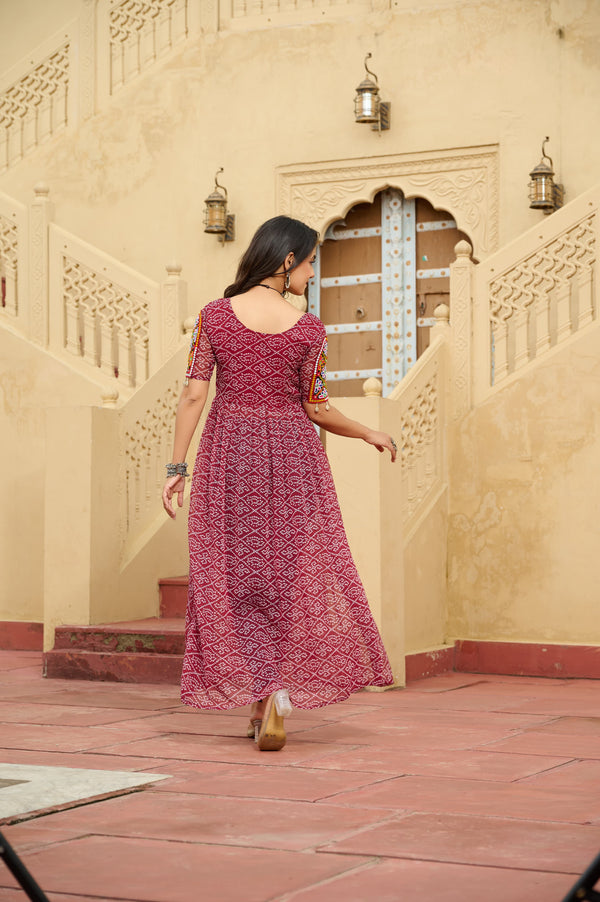 Indowestern Ethnic front open long dress