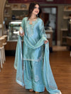 Firozi Color Farshi Kurti Salwar Set