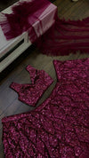 Wine Purple Sequin Emblished Party Wear Lehenga