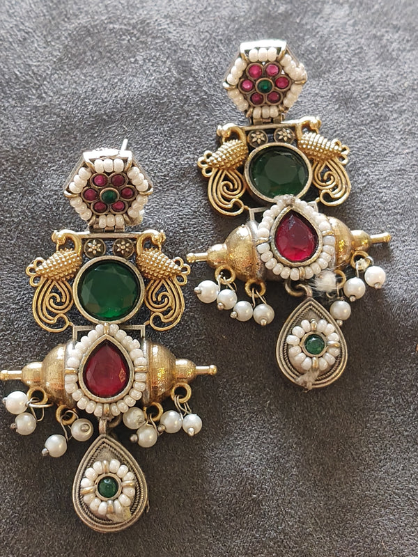 Statement Earrings - High end German Silver Oxidized