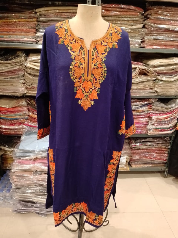 Kashmiri Aari Work Woolen Pehran Kurti