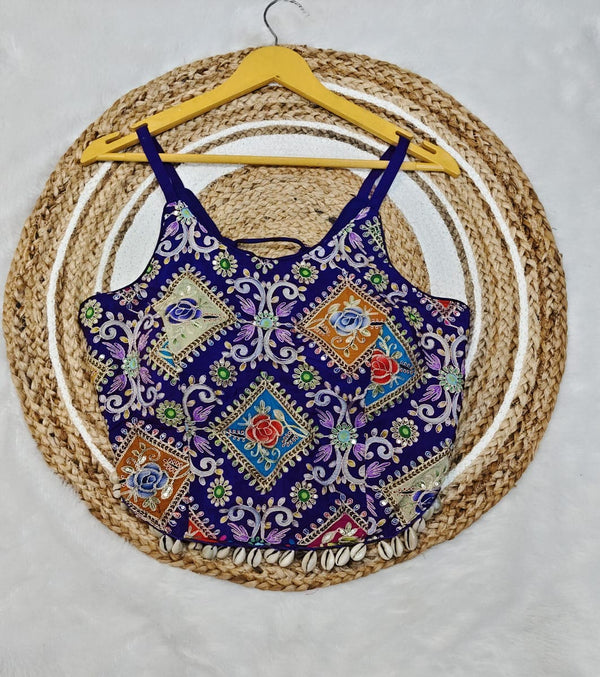 Noodle Strap Blouse for Navratri