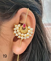 Designer flower Pearl Embedded EarCuffs