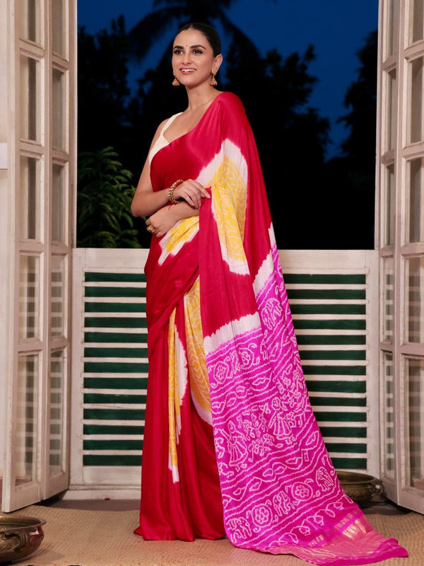 Rasmandal Pure Gajji Silk Bandhni Sarees