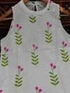 Jaipuri Off White Cotton Floral Printed Kurti Pallazo Salwar Suit Set