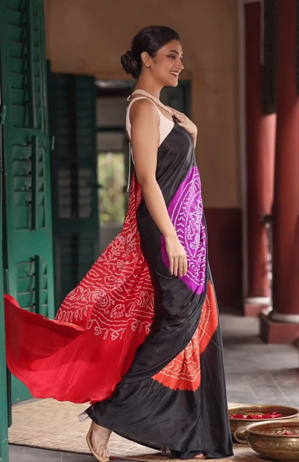 Rasmandal Pure Gajji Silk Bandhni Sarees