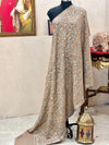 Soft Pashmina Nalki Kashmiri work Brown Kalamkari Shawl