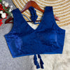 Shimmer V neck blouses