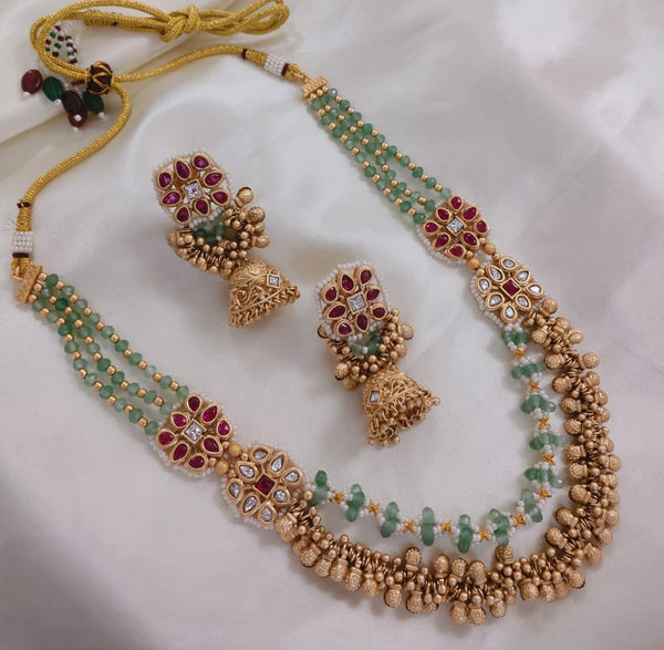 Stunning Statement Necklace with Jhumkas