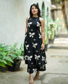 Jaipuri Black Cotton Floral Printed Kurti Pallazo Salwar Suit Set
