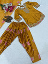 Floral SatinFarshi Kurti Salwar Set