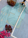 Firozi Color Farshi Kurti Salwar Set