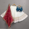 Navratri Sleeveless blouse Flairy Chaniya choli with Vintage work Dupatta