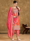 Punjabi style Festive wear Designer Kurta Dhoti and Dupatta set