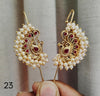 Designer Big PeacockPearl Embedded EarCuffs