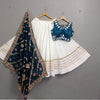 Navratri Sleeveless blouse Flairy Chaniya choli with Vintage work Dupatta